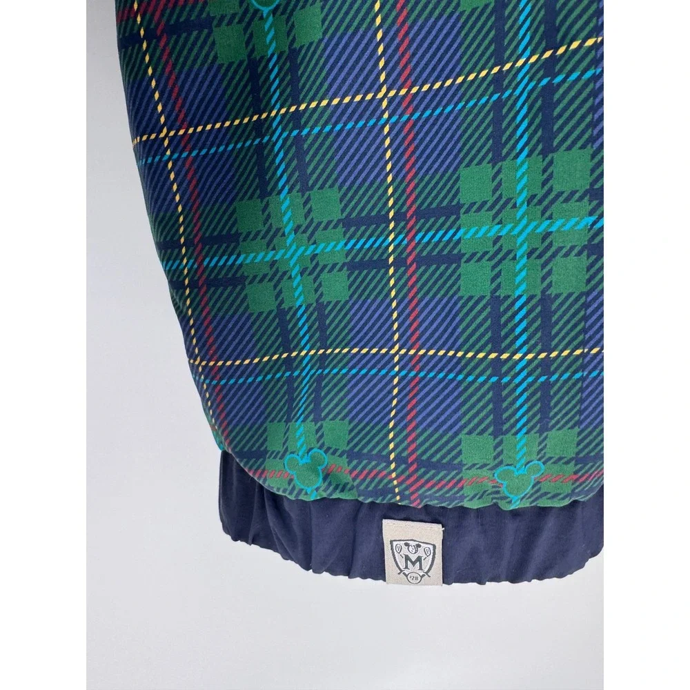 NEW Disney Jacket Adult XXL Green Plaid Golf Mickey Mouse Pluto Embroidered